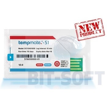 tempmate.&reg;-S1- Jednorazowy rejestrator temperatury