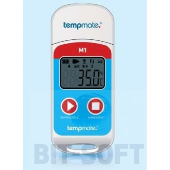 tempmate®-M1 -miniaturowy rejestrator temperatur wielokrotnego użytku USB PDF