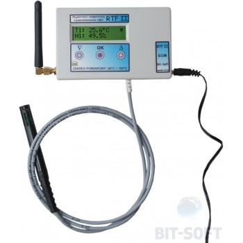Rejestrator temperatury RTF GSM z funkcją powiadomienia SMS.